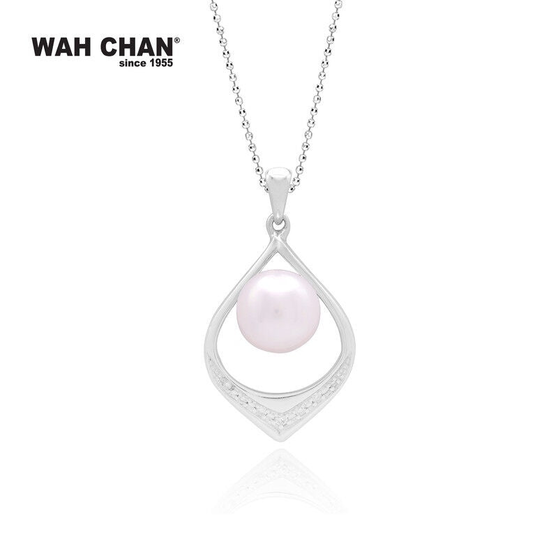 WAH CHAN White Gold Pearl Diamond Pendant (PP00429-A01)