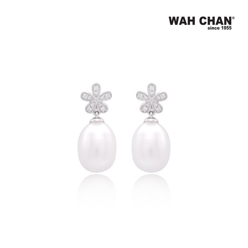 WAH CHAN White Gold Pearl Diamond Earrings (EP00195-A01)