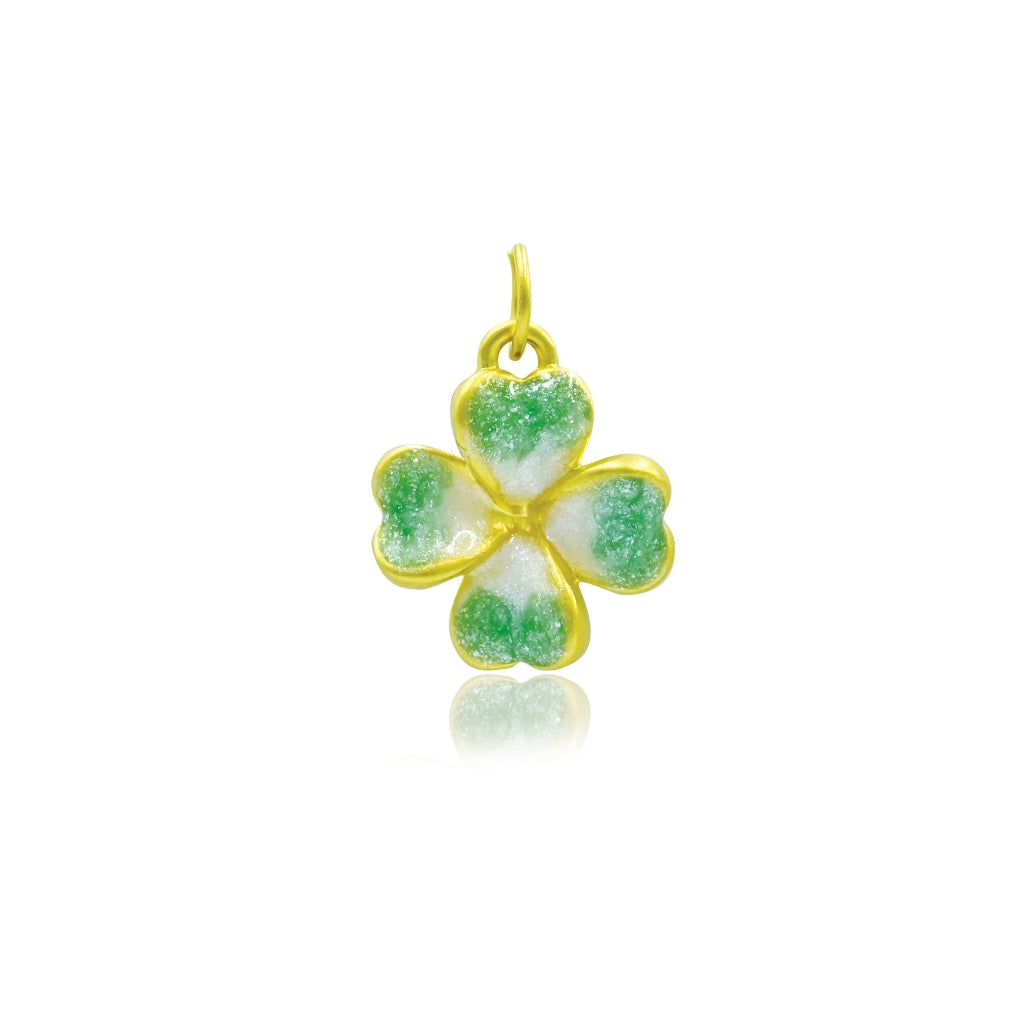 WAH CHAN 999 Gold 4L - Four Leaf Clover pendant