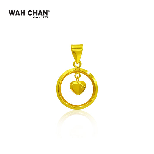 WAH CHAN 916 Gold Pendant - Circular Love (OSP1292)