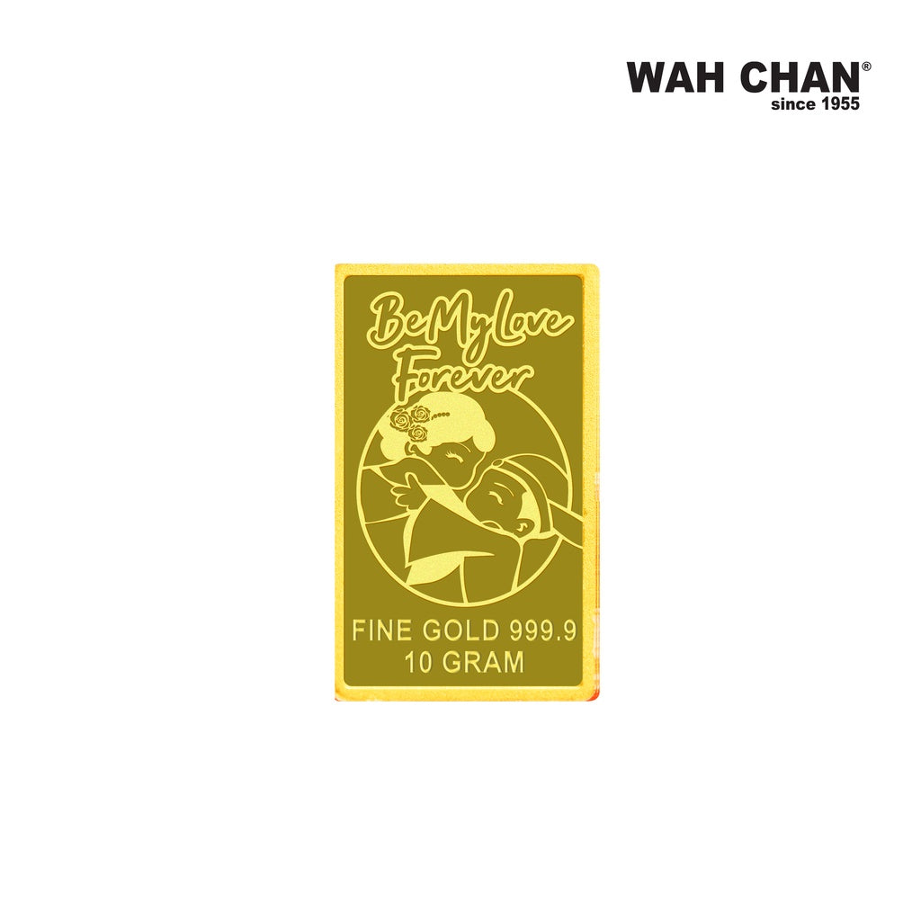 WAH CHAN 10g 999.9 Fine Gold Bar - Wedding Bliss 囍结连理足金片 (10g.WB)