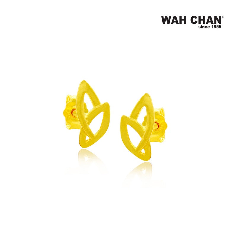 WAH CHAN 916 Gold Screw Back Earrings (OSE1067)