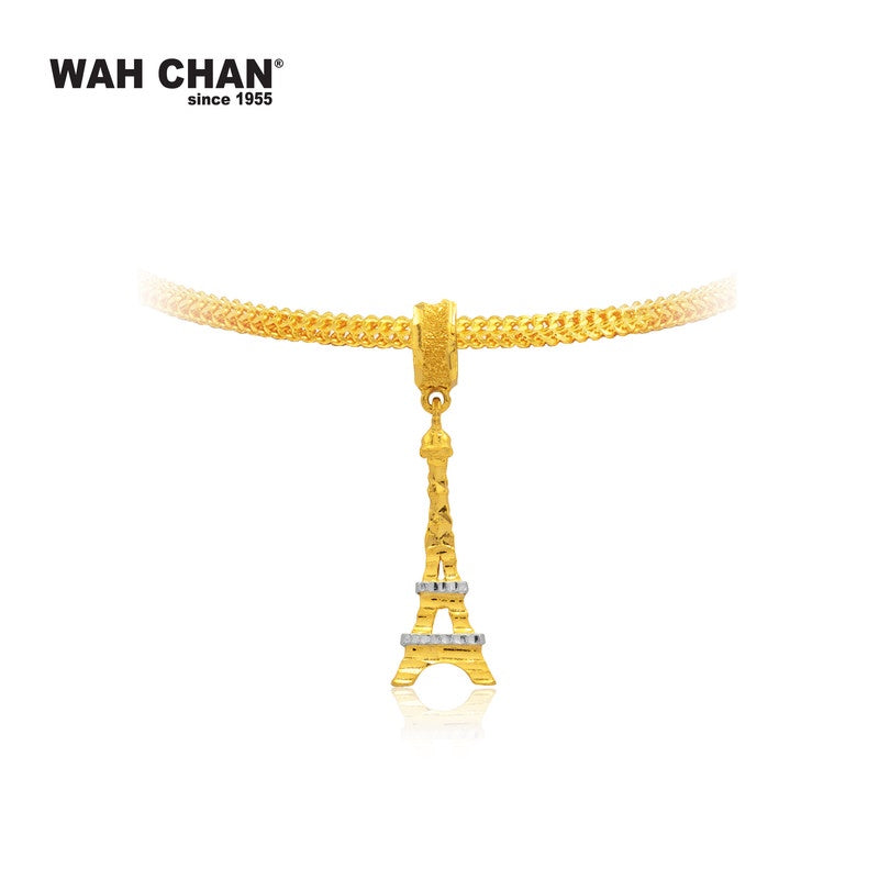 WAH CHAN 916 Gold Pendant/Charm - Eiffel Tower (OSP1067)