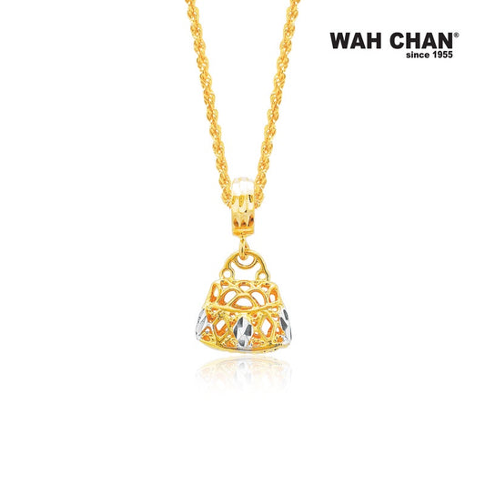 WAH CHAN 916 Gold Charm / Pendant with White Gold Plating  - Handbag (OSP1061)