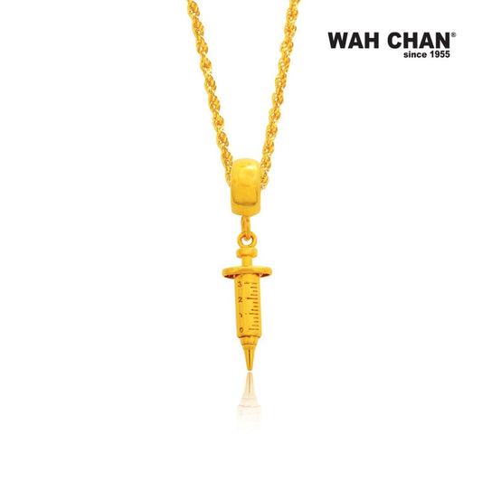 WAH CHAN 916 Gold Charm / Pendant - Syringe (OSP1064)