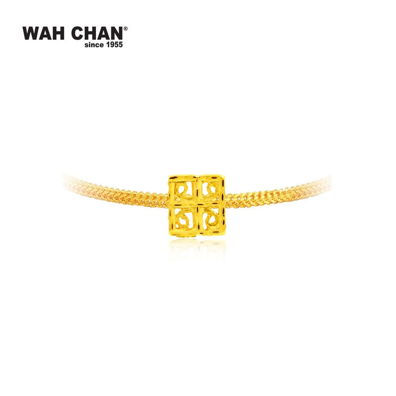 WAH CHAN 916 Gold Charm - Square Design (OSP1254)