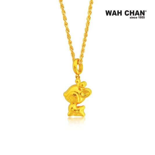 WAH CHAN 999 Gold "Balloon Series" Deer Charm 999足金气球萌宠系列 - 小鹿吊坠 (B11)