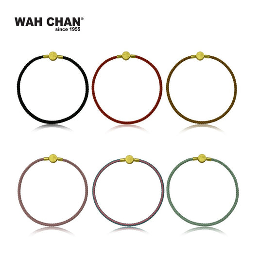 WAH CHAN Trendy Charms Bracelet (Black/Red/Green/Pink/Gold/Blue & Pink) with Ruyi Clasp (L1B00010Z)