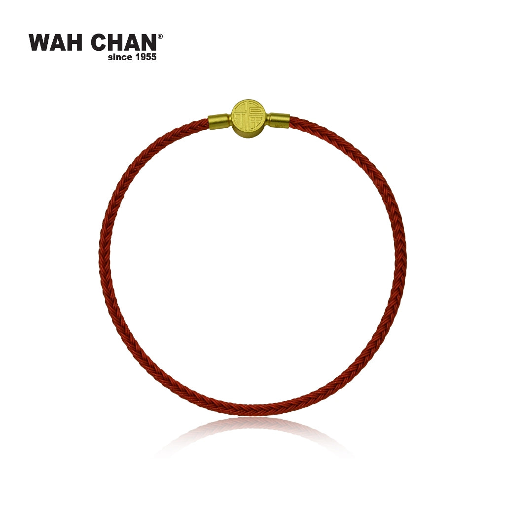 WAH CHAN Trendy Charms Bracelet (Black/Red/Green/Pink/Gold/Blue & Pink) with Ruyi Clasp (L1B00010Z)