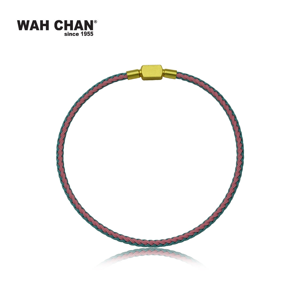 WAH CHAN Trendy Charms Bracelet (Black/Red/Green/Pink/Gold/Blue & Pink) with Ruyi Clasp (L1B00010Z)