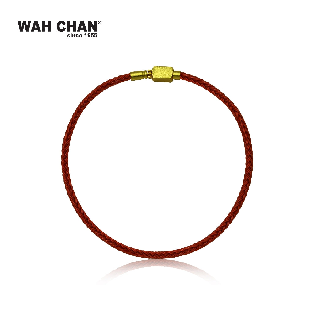 WAH CHAN Trendy Charms Bracelet (Black/Red/Green/Pink/Gold/Blue & Pink) with Square Clasp (L1B00015Z)