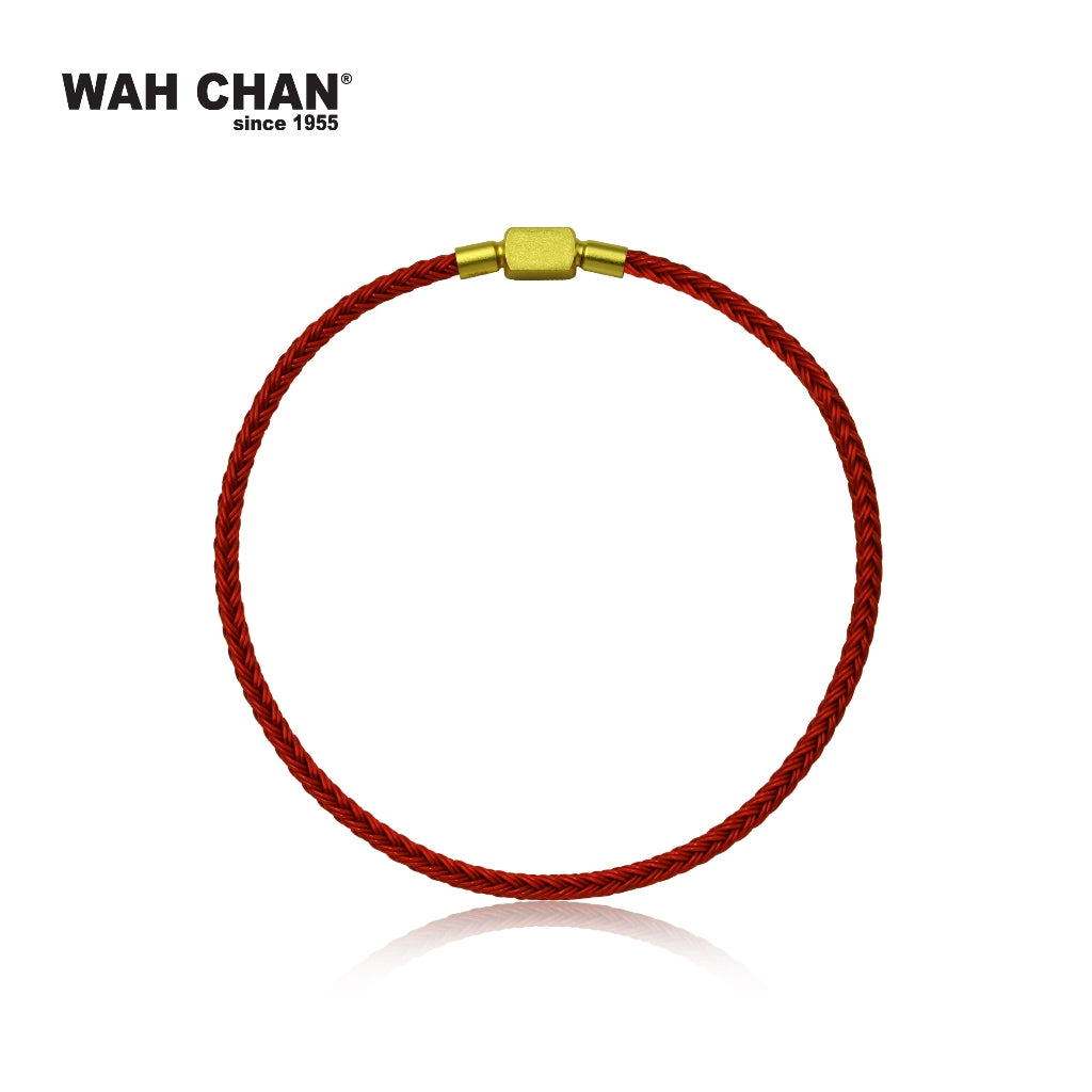 WAH CHAN Trendy Charms Bracelet (Black/Red/Green/Pink/Gold/Blue & Pink) with Square Clasp (L1B00015Z)