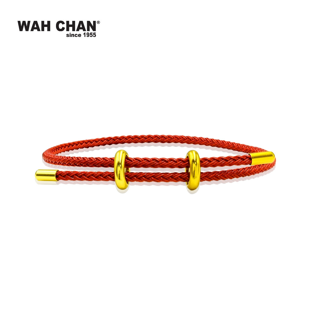 WAH CHAN Adjustable Trendy Charms Bracelet (Black/Red/Green/Pink/Gold/Blue & Pink) (L1B00003Z)