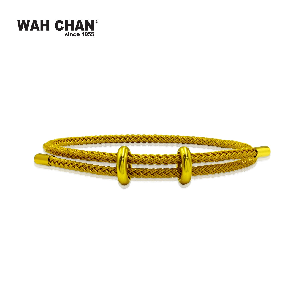 WAH CHAN Adjustable Trendy Charms Bracelet (Black/Red/Green/Pink/Gold/Blue & Pink) (L1B00003Z)