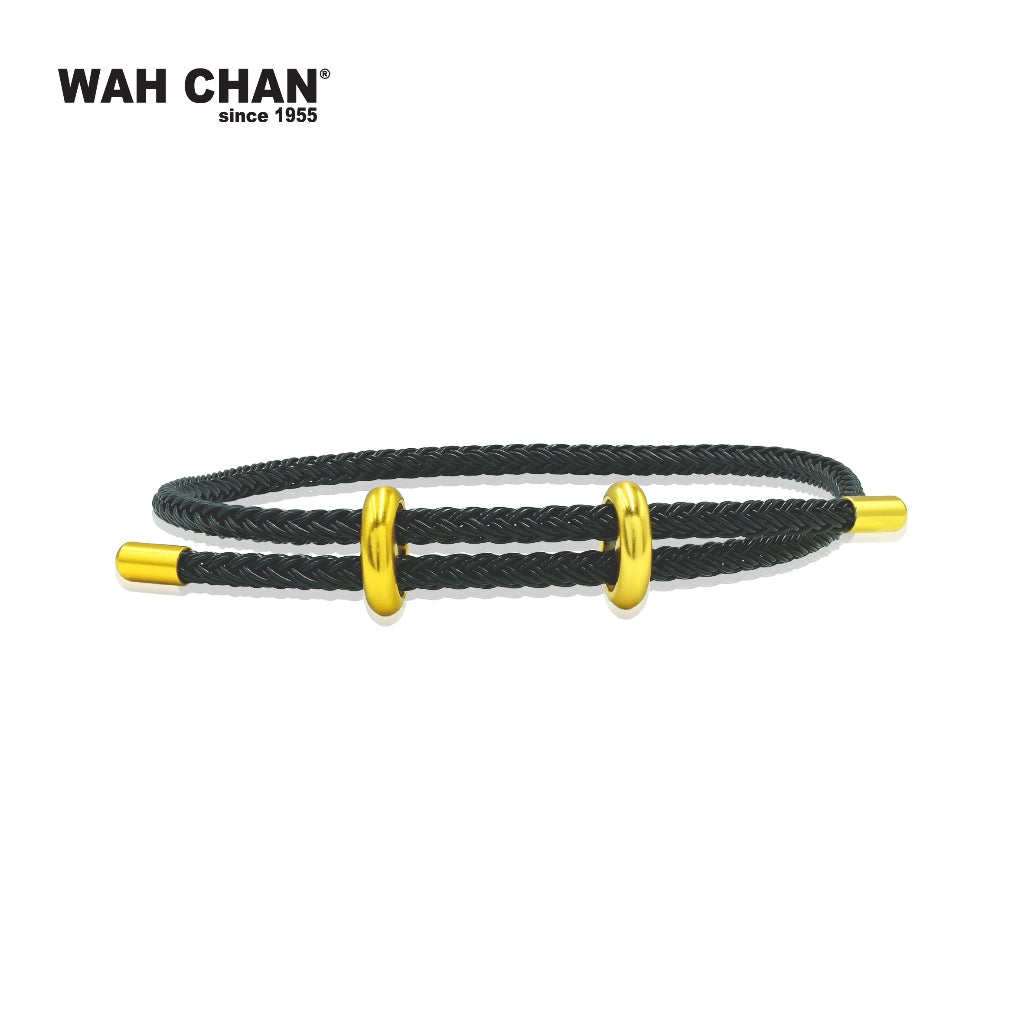 WAH CHAN Adjustable Trendy Charms Bracelet (Black/Red/Green/Pink/Gold/Blue & Pink) (L1B00003Z)