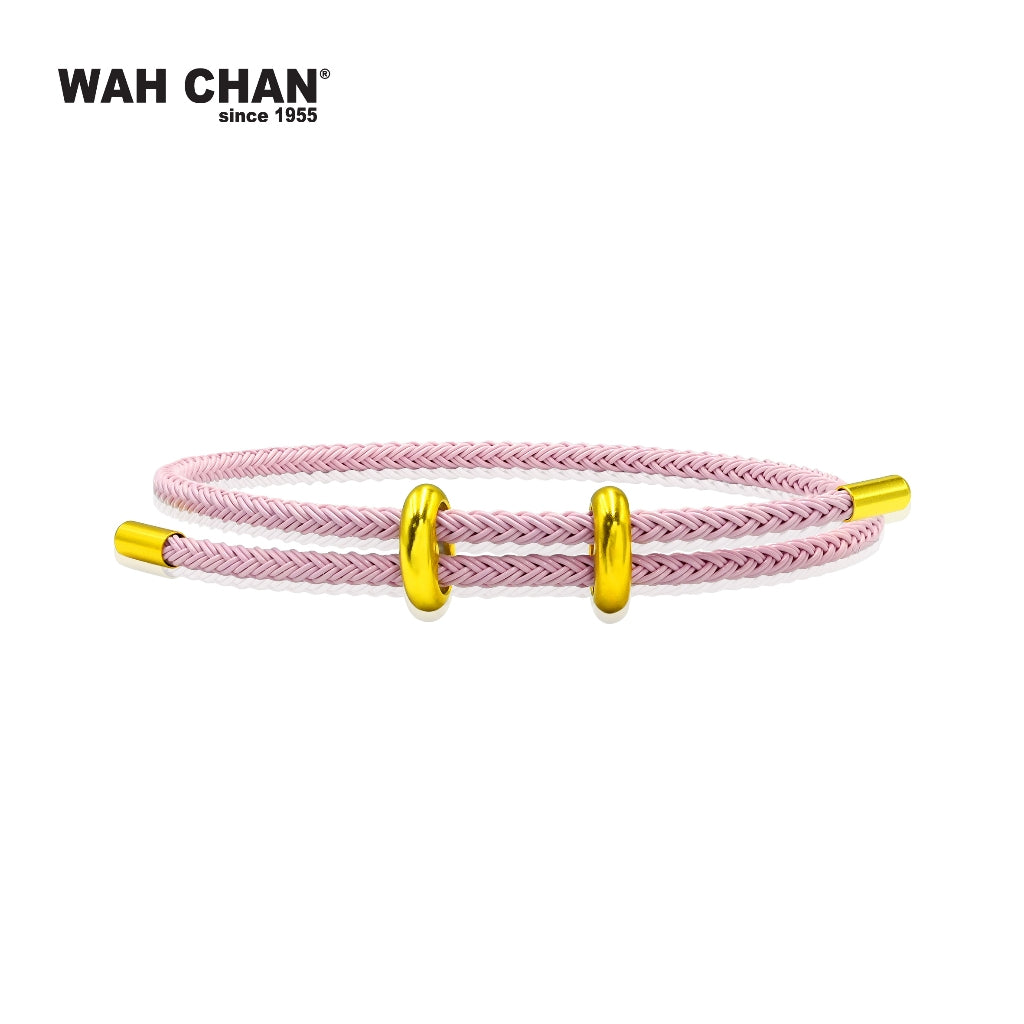 WAH CHAN Adjustable Trendy Charms Bracelet (Black/Red/Green/Pink/Gold/Blue & Pink) (L1B00003Z)