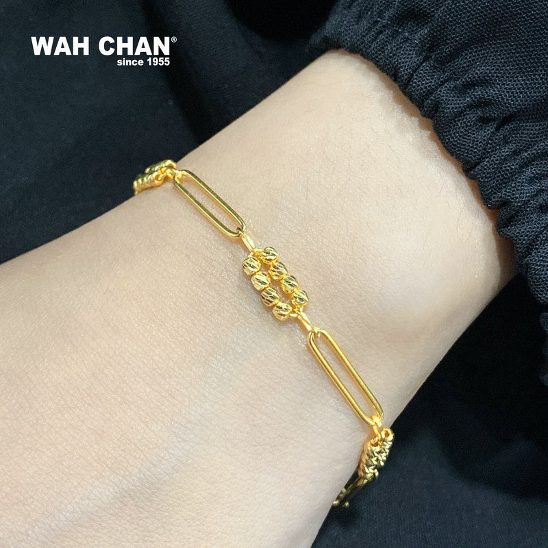 WAH CHAN 916 Gold Bracelet (OSB1090a)