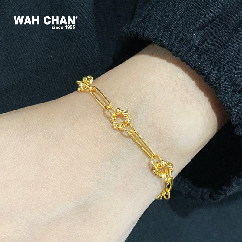 WAH CHAN 916 Gold Bracelet (OSB1091a)