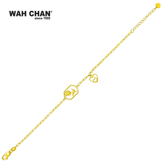 WAH CHAN 916 Gold Bracelet - Flower (B2001)