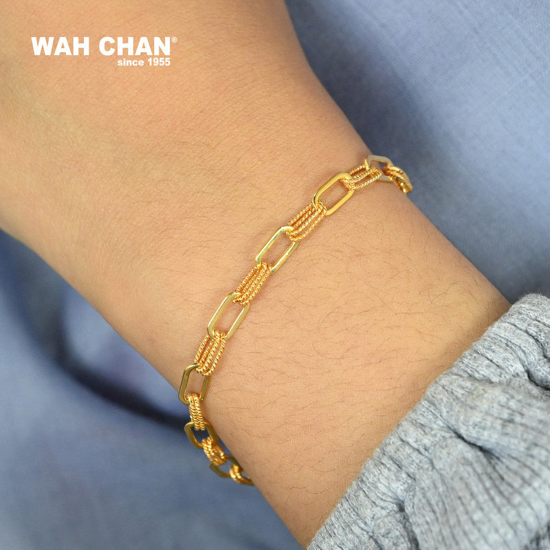 WAH CHAN 916 Gold Bracelet (OSB1098a)