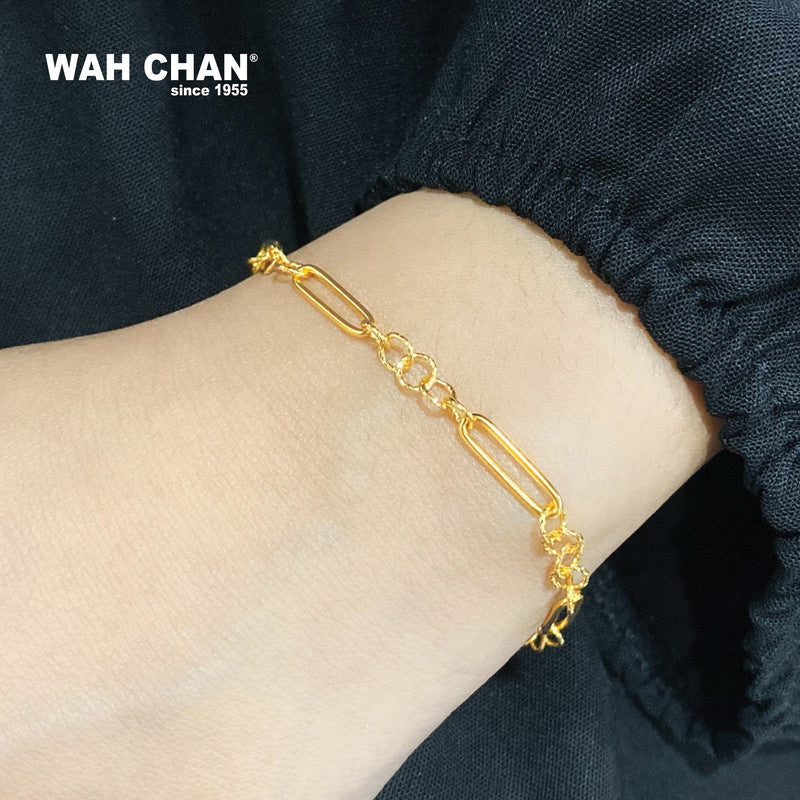 WAH CHAN 916 Gold Bracelet (OSB1092a)