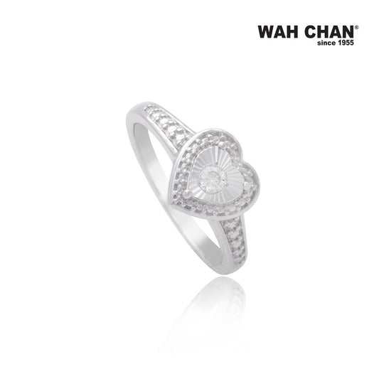 WAH CHAN White Gold Heart Shape Diamond Ring (RLK02996-A01)