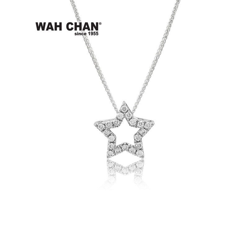 WAH CHAN White Gold Star Diamond Pendant (PLK01874-A01)