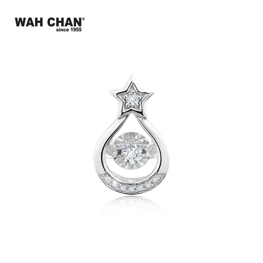 WAH CHAN 9K White Gold Diamond Pendant (PLK02103-A01)