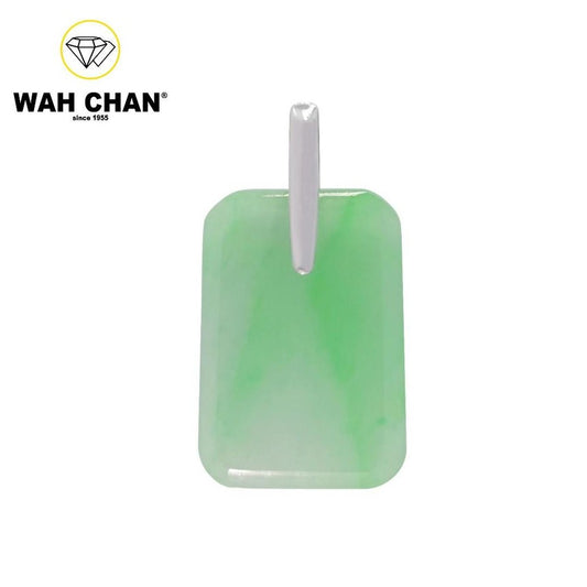 WAH CHAN Mother's Day White Gold Diamond Green Jade Pendant (PJ02654-C03)