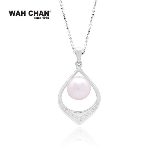 WAH CHAN White Gold Pearl Diamond Pendant (PP00429-A01)
