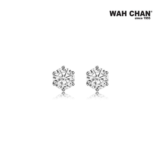 WAH CHAN 18K White Gold Diamond Earrings (ED03574-B01)