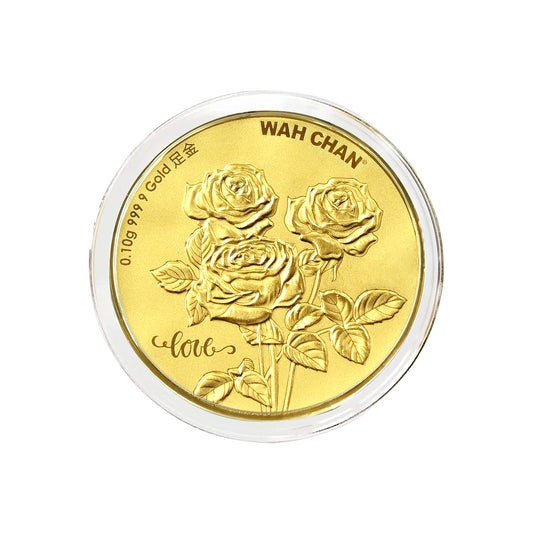 WAH CHAN 999.9 Gold Coin - Love Rose 0.10g