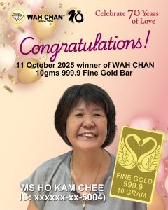 Lucky draw winner 11 Oct