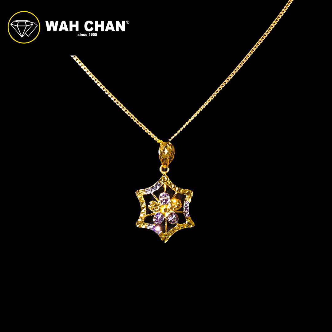 WAH CHAN 916 Gold Pendant - Flower OSP1329 - Image 2