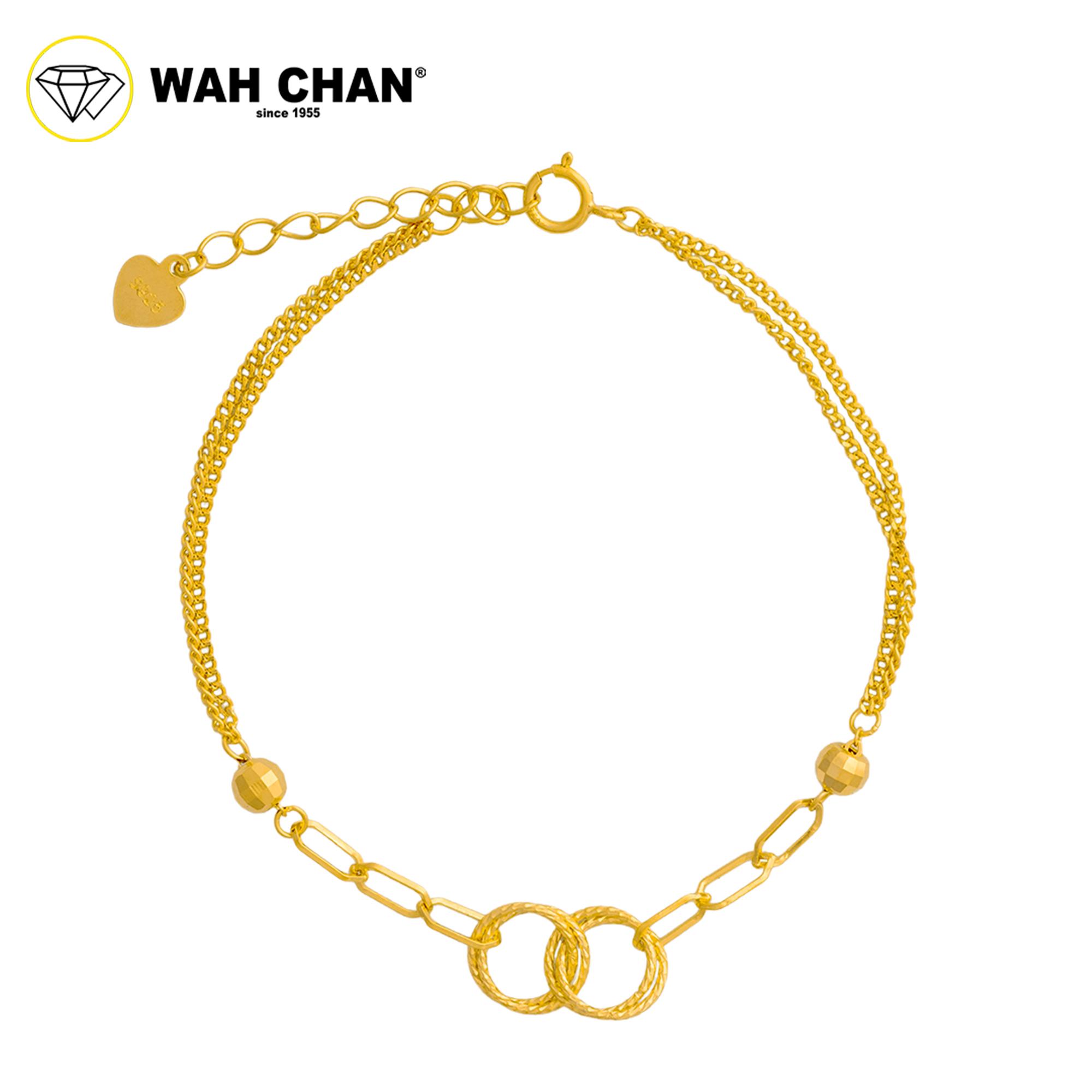 WAH CHAN S925 ITALIAN Silver Bracelet - Double Circle NSBCO1012 - Image 2