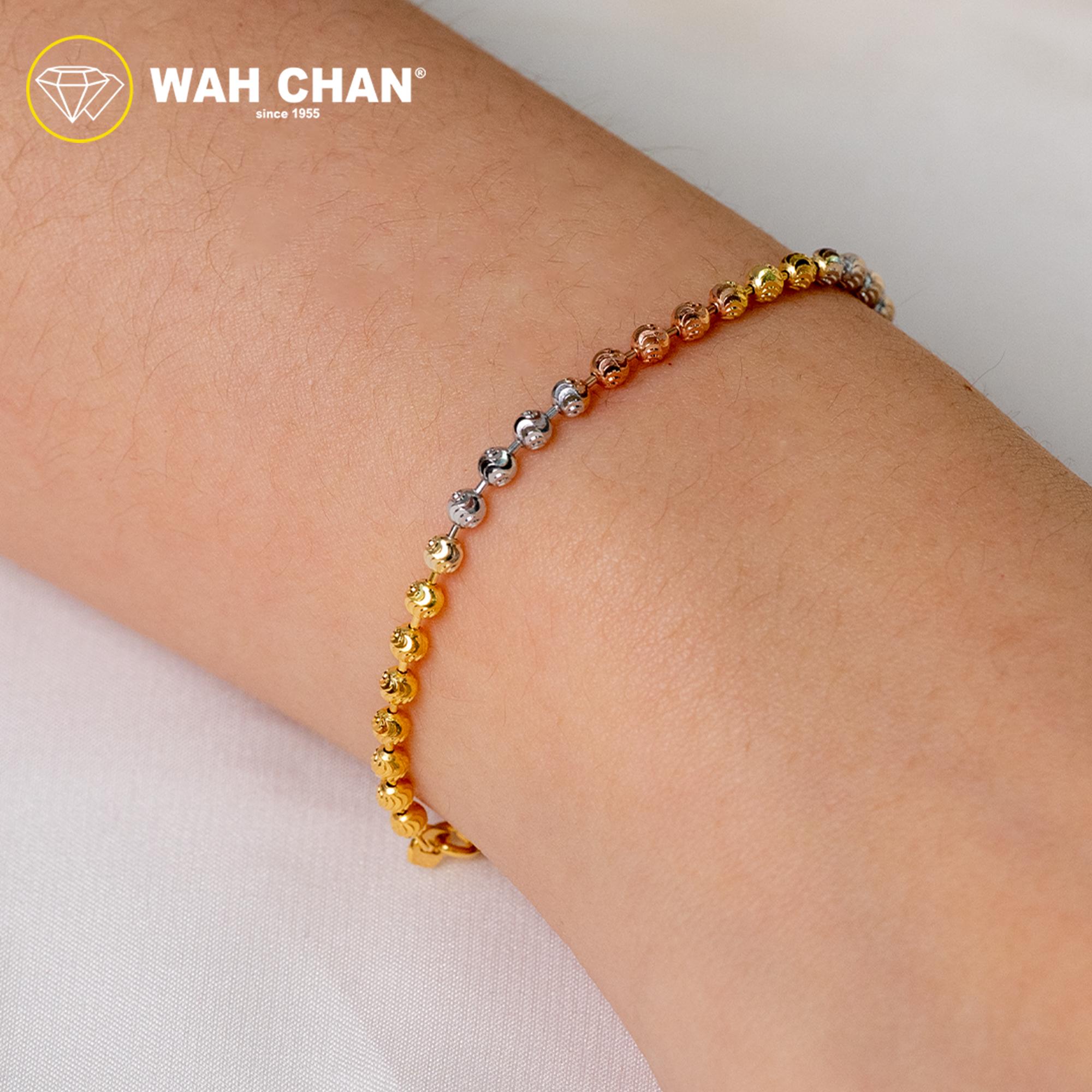 WAH CHAN S925 ITALIAN Silver Bracelet - Trio Color Beads NSBCM018-3CR - Image 3