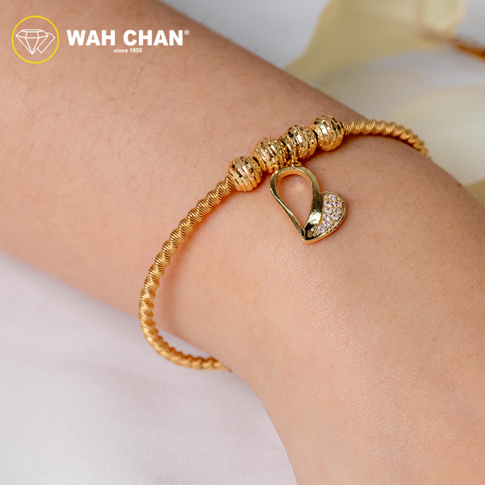 WAH CHAN S925 ITALIAN Silver Bracelet - Uniform Heart NSBCM008-G - Image 2