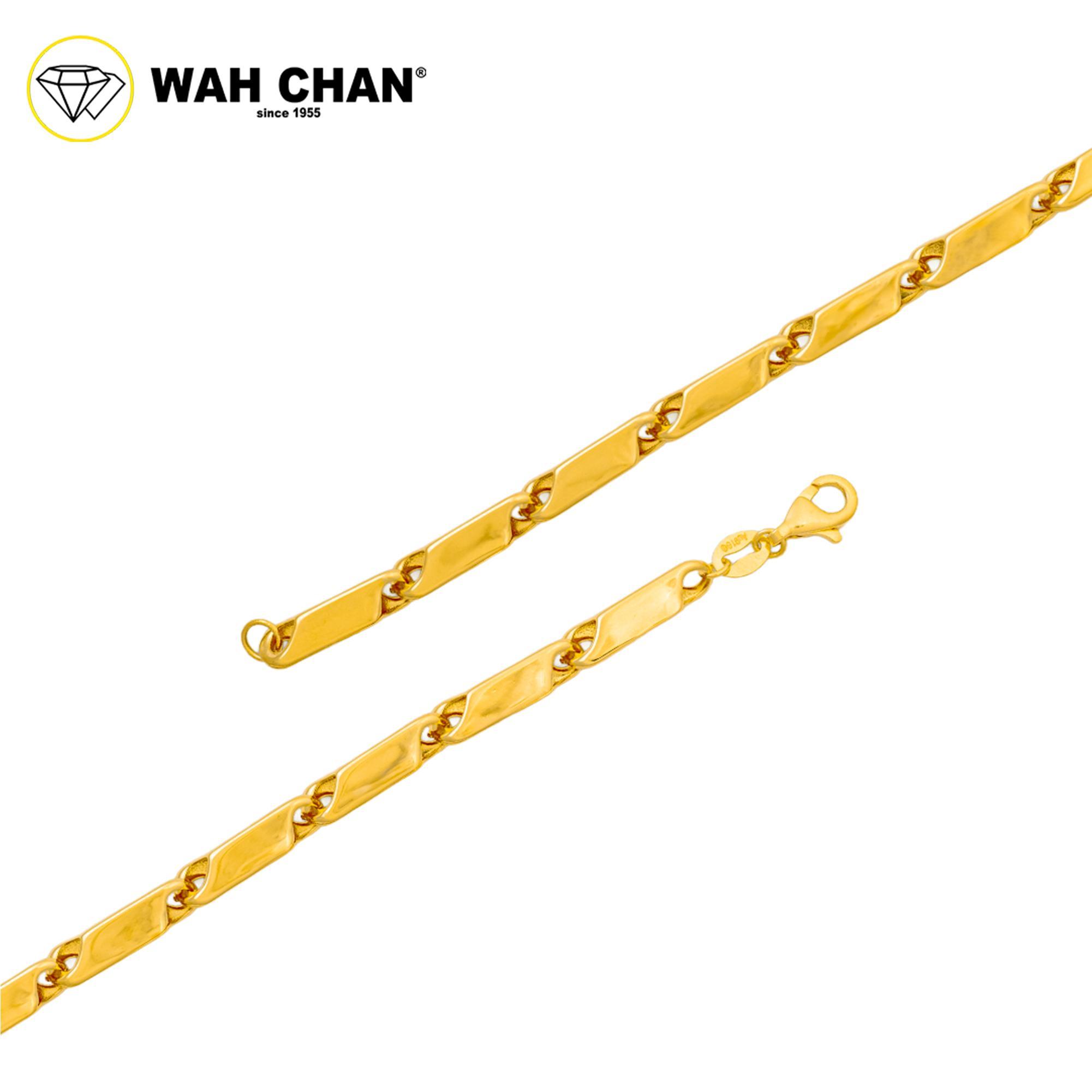 WAH CHAN 916 Gold Bracelet - Bamboo Chain OSB1223 - Image 2