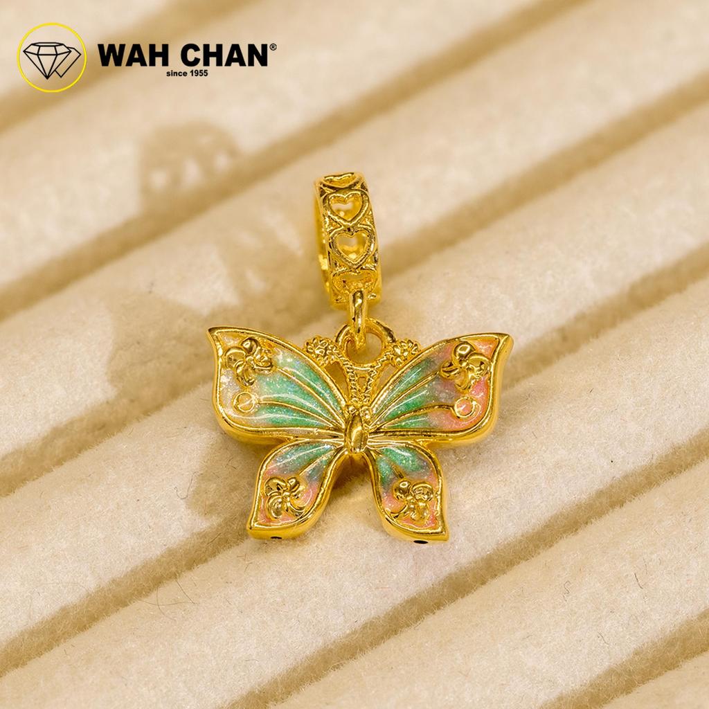 WAH CHAN 916 Gold Pendant - Rainbow Butterfly OSP1344 - Image 2