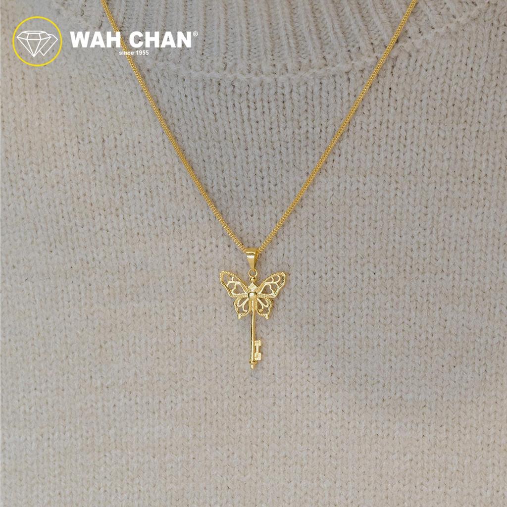 WAH CHAN 916 Gold Charm/ Pendant - Butterfly Key OSP1345 - Image 2