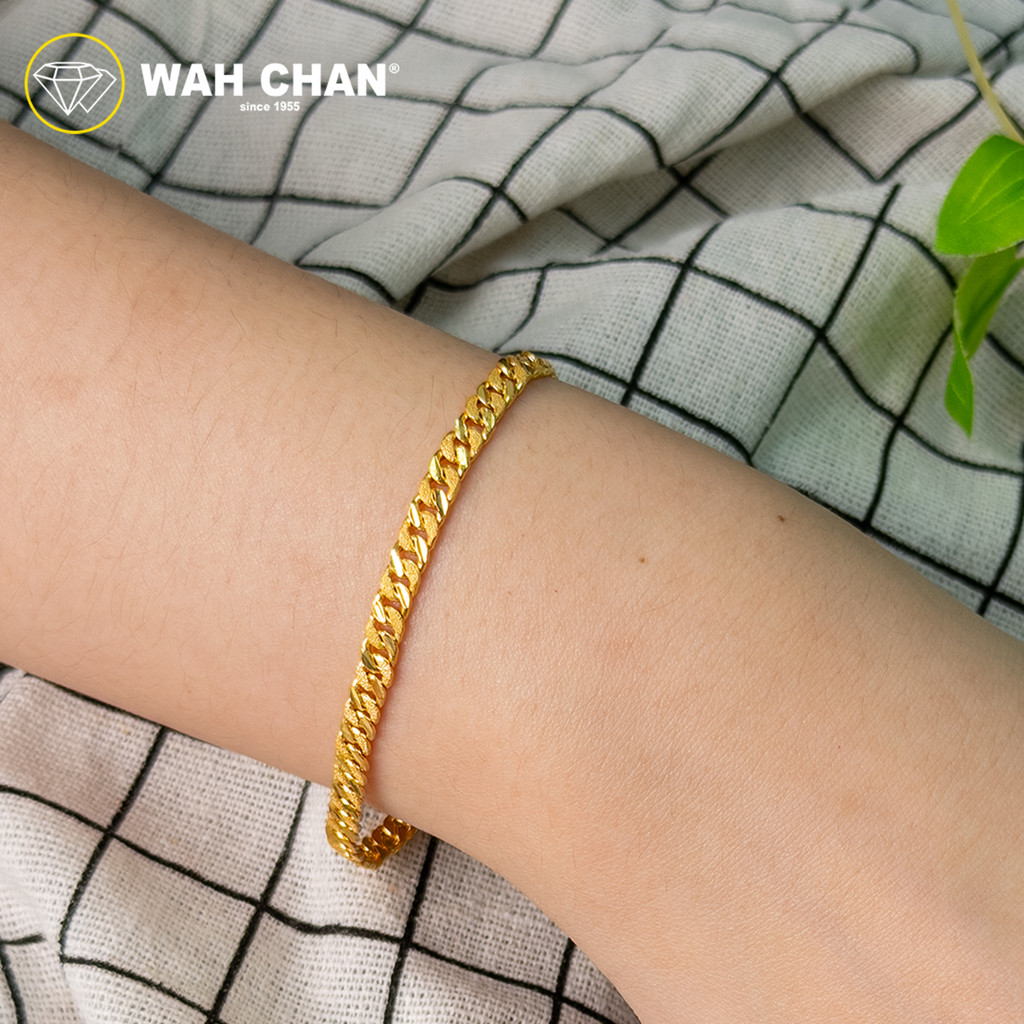 WAH CHAN 916 Gold Bracelet - Rantai Gajah OSB1220 - Image 3