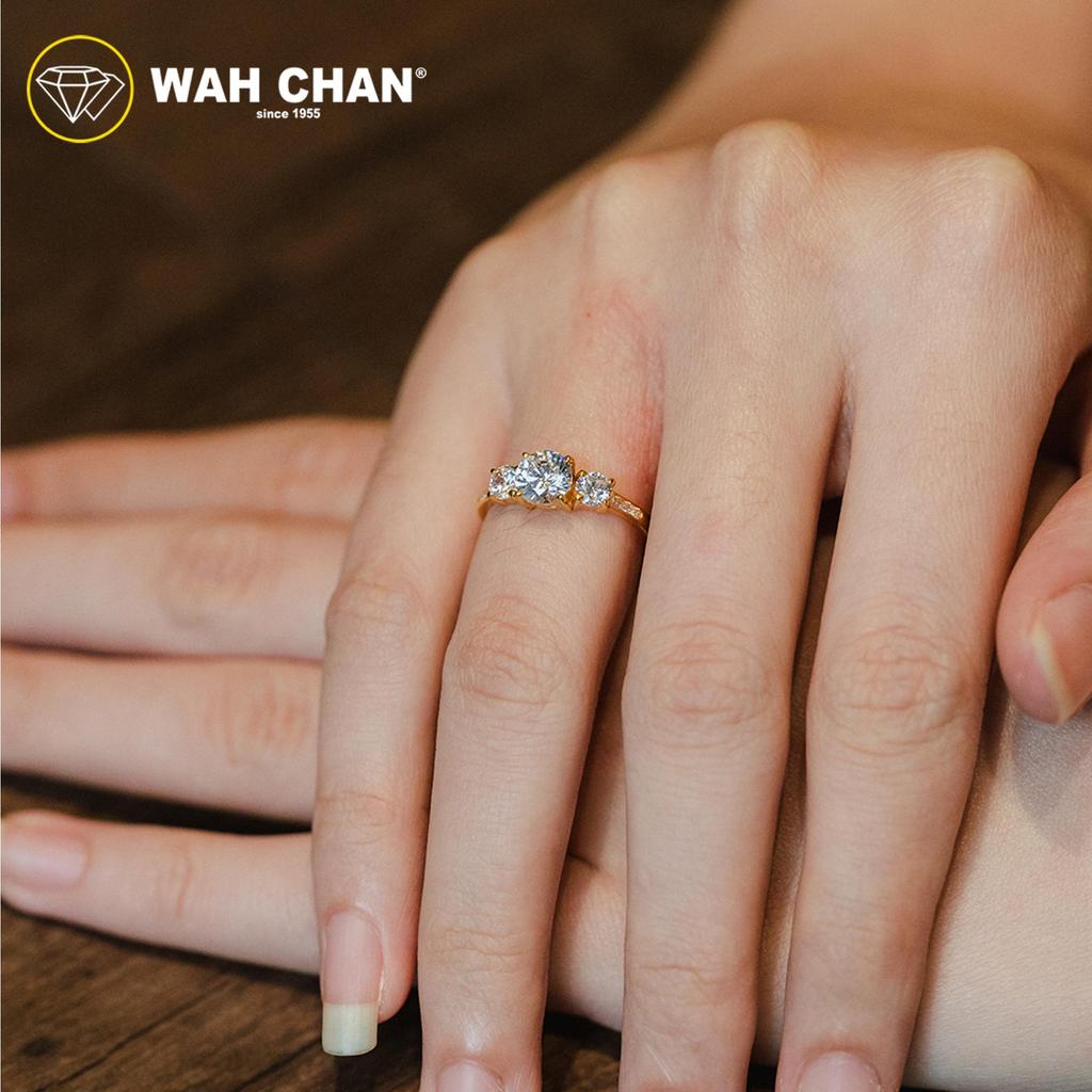 WAH CHAN 916 Gold Ring Zirconia Nikah ZRR1013 - Image 3