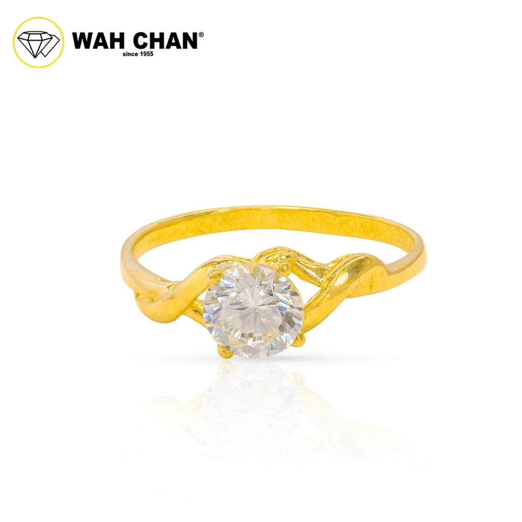 WAH CHAN 916 Gold Ring Zirconia Nikah ZRR1011