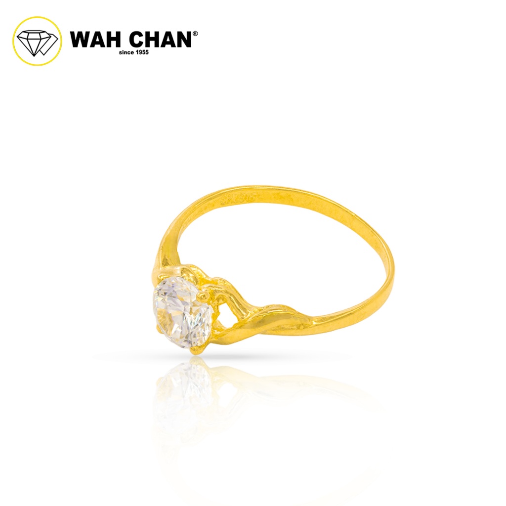 WAH CHAN 916 Gold Ring Zirconia Nikah ZRR1011 - Image 2