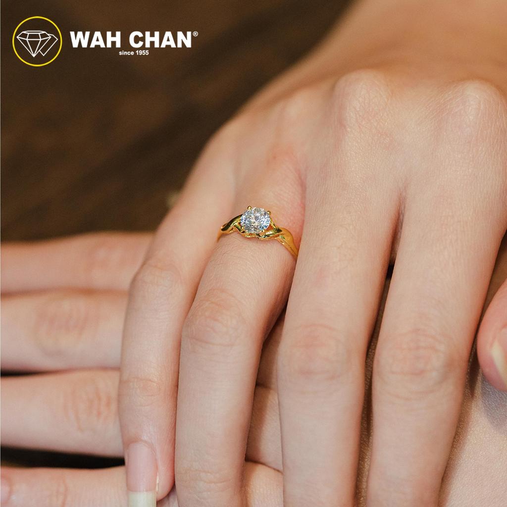 WAH CHAN 916 Gold Ring Zirconia Nikah ZRR1011 - Image 3