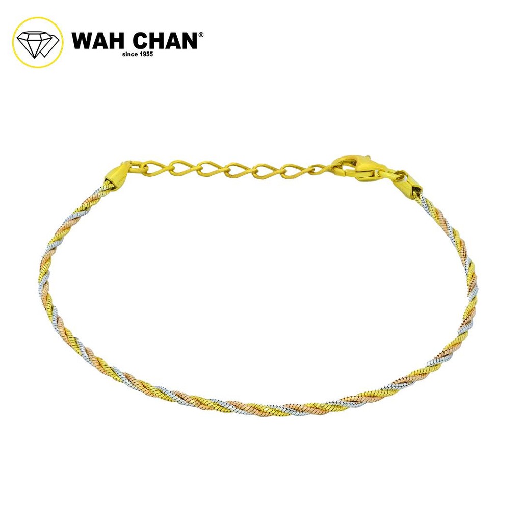 WAH CHAN S925 ITALIAN Silver Bracelet - Paper Clip Stardust N2B00025-10236