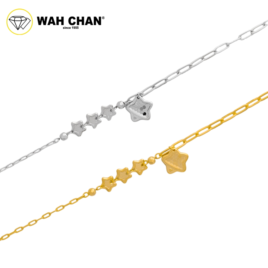 WAH CHAN S925 ITALIAN Silver Bracelet - Stars NSBCO1007 - Image 2