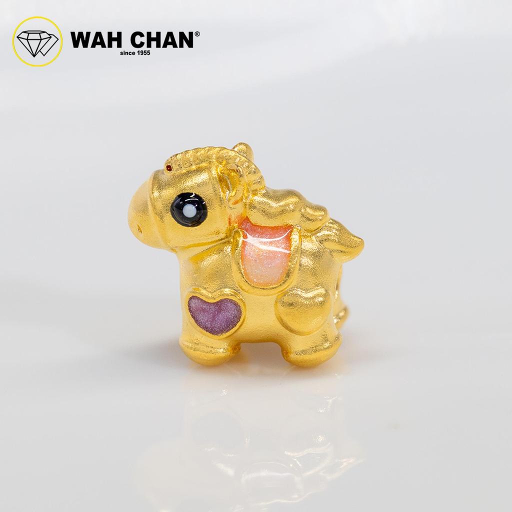 WAH CHAN 999 Gold Pendant - Horse Year Pendant Collection - Image 2