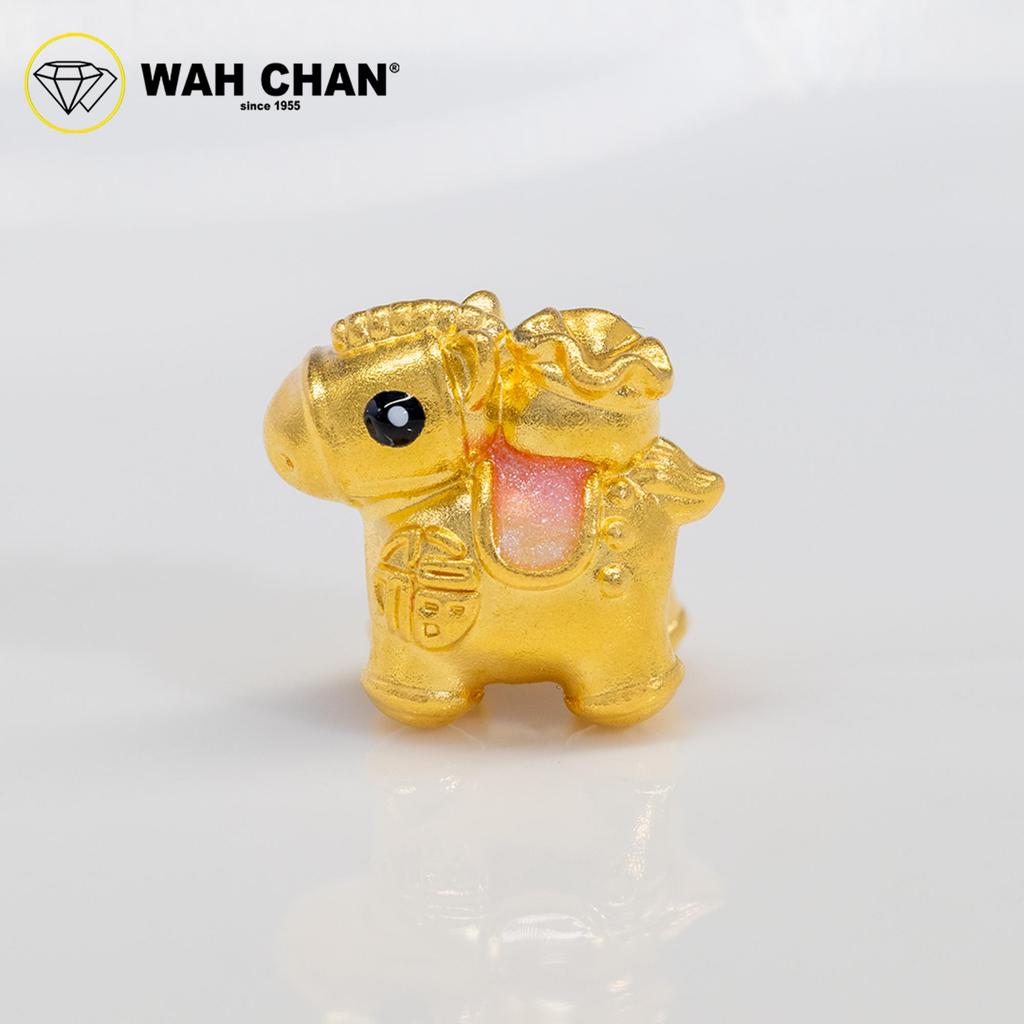 WAH CHAN 999 Gold Pendant - Horse Year Pendant Collection - Image 3