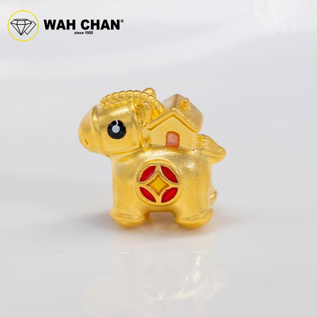 WAH CHAN 999 Gold Pendant - Horse Year Pendant Collection - Image 5